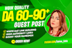 do seo guest post dofollow quality backlinks on high traffic websites