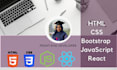 create responsive website using HTML CSS react javascript