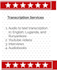 transcribe english, luganda, runyankore audio files to text accurately