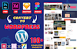 convert PSD, figma, xd to wordpress website