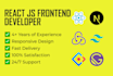 be your frontend web developer in react js
