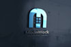 do realistic office interior 3d logo mockups