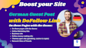 write article with german backlinks and website promotion