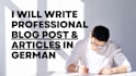write professional german blog post and german SEO articles for your website