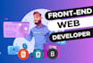 be your front end web developer using html css bootstrap