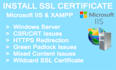 install SSL certificate on windows server, iis, xampp, apache