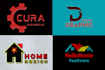 do modern luxury monogram business logo design