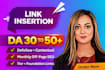 do link insertion, niche edits and high da link building for SEO backlinks