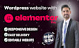 do your wordpress website design with elementor pro