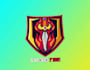 create drawing fighter sword mascot logo with text with any file