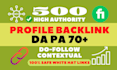 create high da social media profile backlinks white hat seo pr9 link building