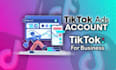 create tiktok ad accounts and business center accounts