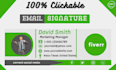 create a professional clickable  HTML email signature