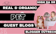 pet guest posts and link building on top pet guest blogs with pet backlinks