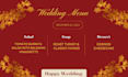 design elegant romantic floral wedding menu and signage set
