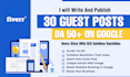 do 30 dofollow guest post seo backlinks on high da sites