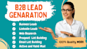 do b2b lead generation, linkedin leads, email list and web research