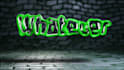 create a 3d text logo wiggle liquid animation