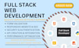 do full stack web development in javascript, python, mysql