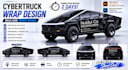 do professional tesla cyber truck wrap design, vehicle wrap, any truck wrap