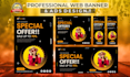 create professional web banner, header, ads and attractive website banner design