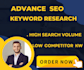 give you advanced profitable  SEO keyword  research