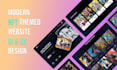 do modern web3 nft themed UI UX app or website design