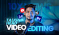 do youtube video editing for talking head, vsl and shorts with motion graphics