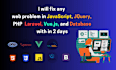 fix any web problem in javascript, PHP, laravel, vuejs, database