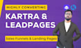 design kartra, leadpages, weebly sales funnel and landing page