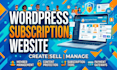 create wordpress paid subscription system website