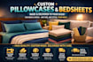 sew any custom made pillow covers and bed sheets