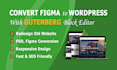 convert figma to wordpress website using gutenberg