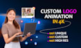 create custom logo animation in 4k
