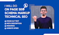 do onpage SEO, manual schema markup plus yoast, rankmath