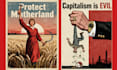 make soviet union communist propaganda poster, union flyer, ad, illustration