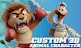 create cute characters, mascot, animal, 3d print, cartoon character in blender