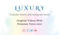 create luxury youtube shorts and instagram reels