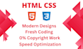 design a responsive unique and attractive website using html and CSS