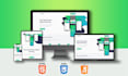 create responsive website and pages using HTML, CSS, js