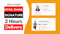 create a professional clickable HTML email signature