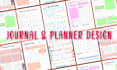 do printable planner design and gratitude journal design