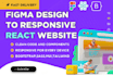 convert figma design to responsive react using m UI, bootstrap and tailwind CSS