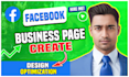 do facebook business page creation, fb fan page setup, banner, cover design