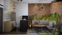 render 3d interior housing, office, apartment