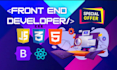 be your front end web developer using html css javascript bootstrap, react js