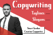 write slogans or taglines with a detailed description