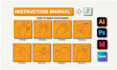 do technical illustration, product instruction manual, and vector line art