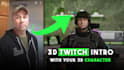 make 3d twitch animation intro with your 3d character