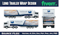design branding long trailer, semi truck, box trailer wrap, vehicle wrap design